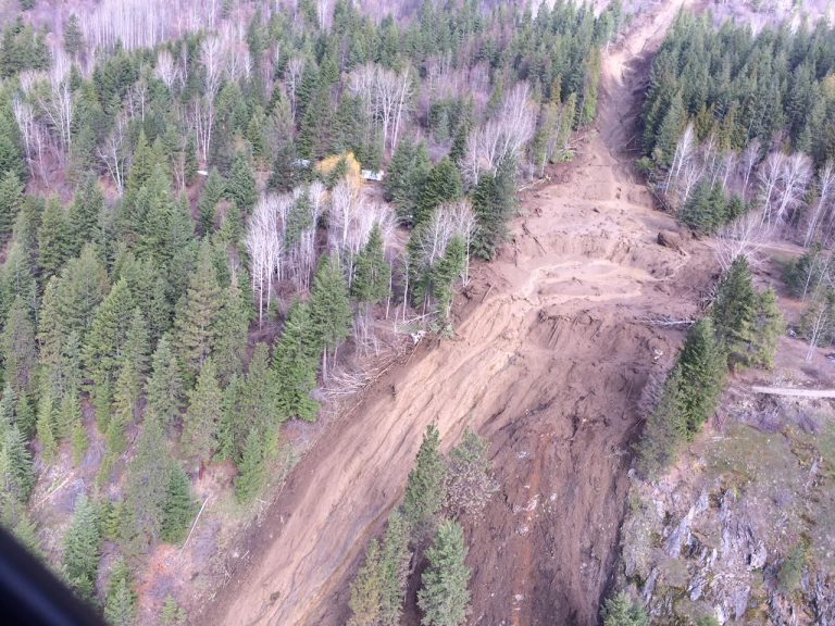 No injuries or damage in Highway 3A mudslide