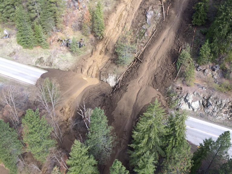 Evacuation order reduced for property near mudslide