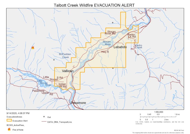 RDCK rescinds Evacuation Alert for 129 homes